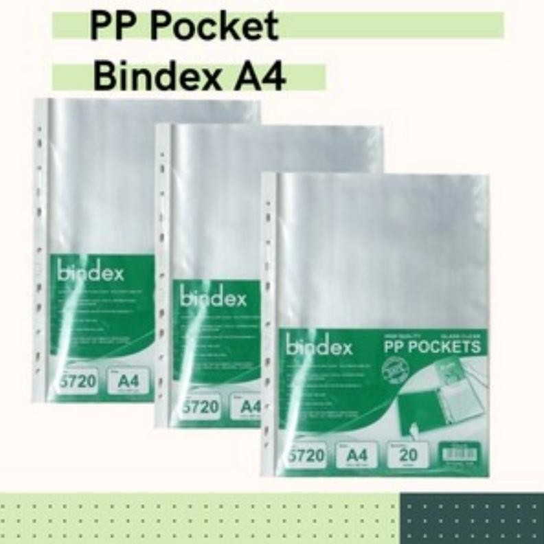 

Plastik PP Pocket A4 Bindex 5720 isi 20 Lembar AST