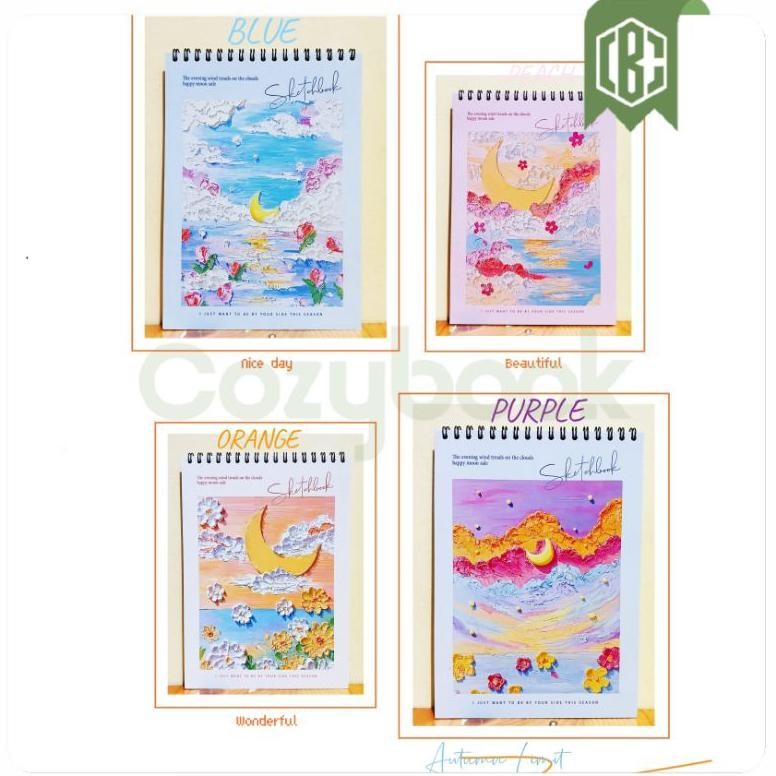

Paket 5 Pcs Sketchbook A5 Buku Gambar A5 Buku Sketsa Vertikal Jilid Spiral 45 Lembar/90 Halaman AST