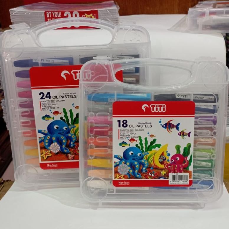 

KRAYON TITI OIL PASTELS 18 & 24 warna / pcs AST