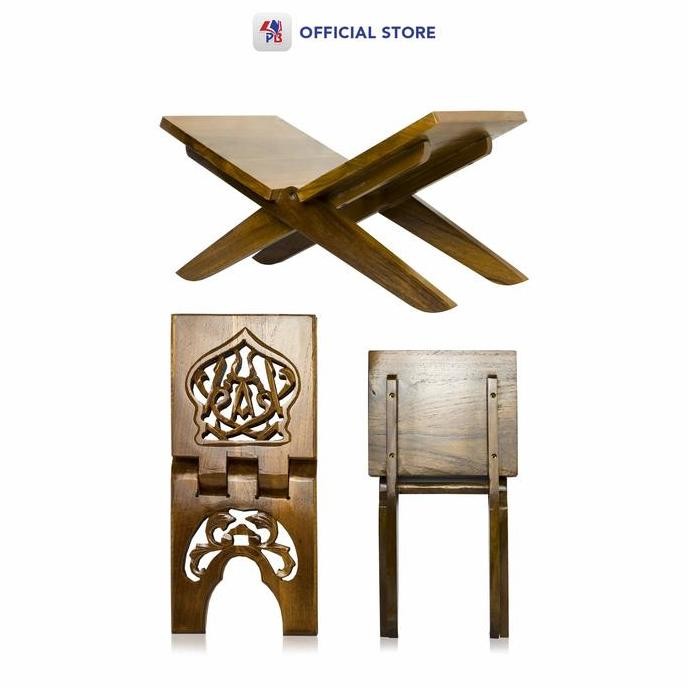 Rekal Alquran / Meja Alquran Lipat / Meja Ngaji /Alas / Dudukan /Tatakan  Model Ukir Jepara Bahan As