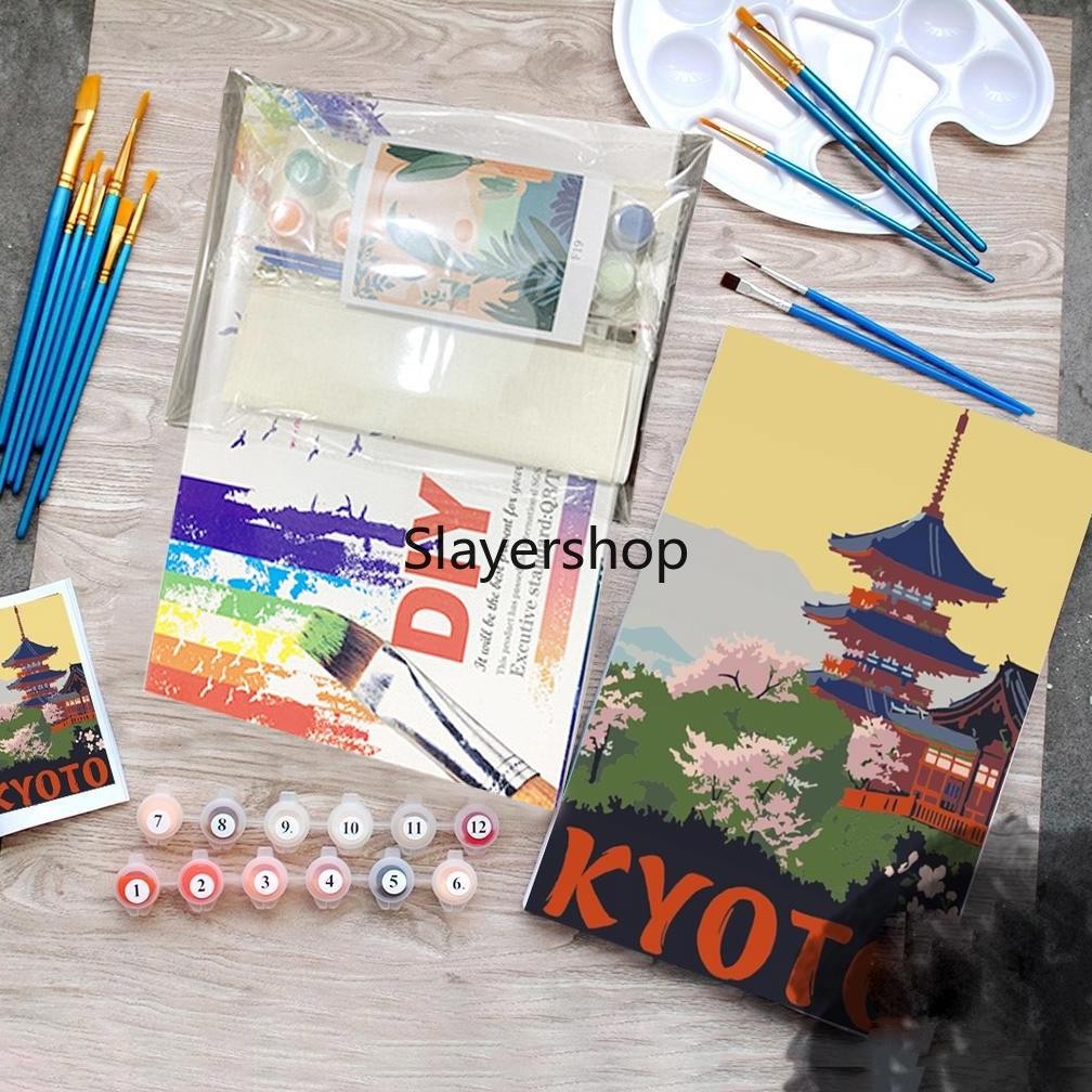 

Paint By Number 20x30cm Girl Series DIY Painting Kit Mewarnai Lukisan with Wooden Frame Numbers AST