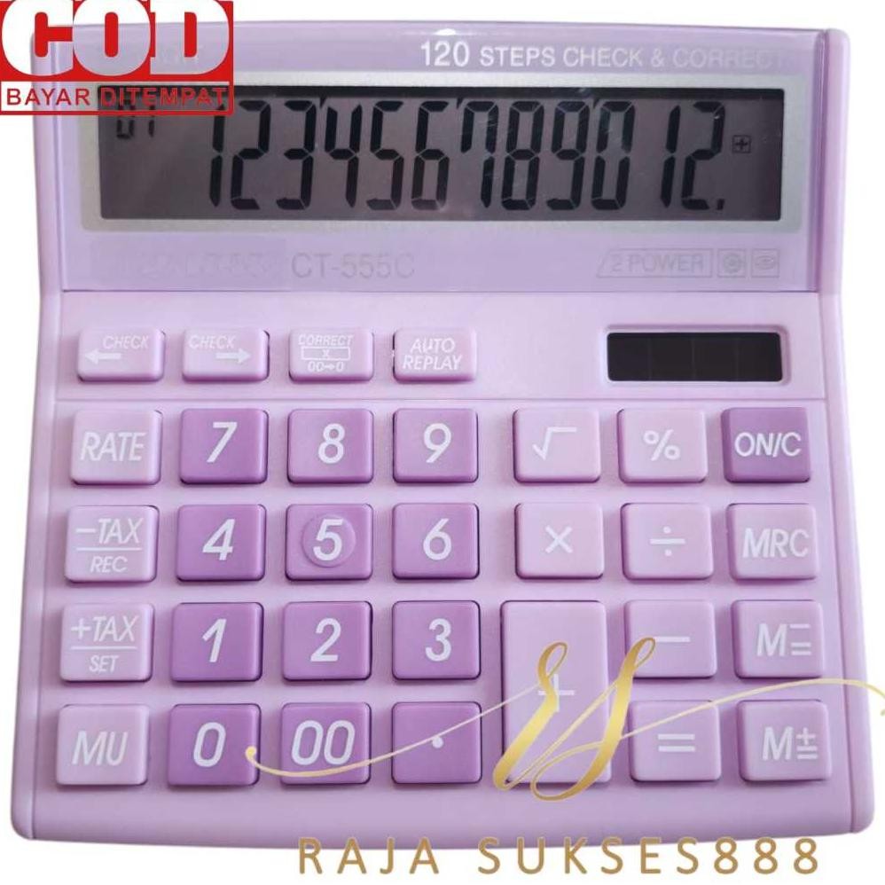 

Murah Kalkulator Murah Tipe 555 c 555c Warna Lucu 12 Digit Check Ulang Check Correct Bisa Hitung Ulang AST