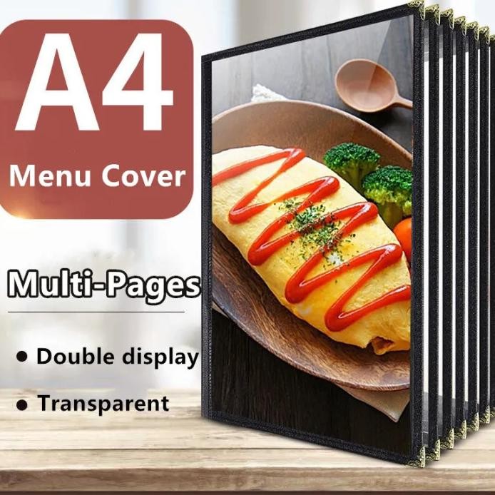 

A4 Buku Menu Restoran Kulit Cover Pelindung Menu Cover Menu Sampul Buku Resto AST