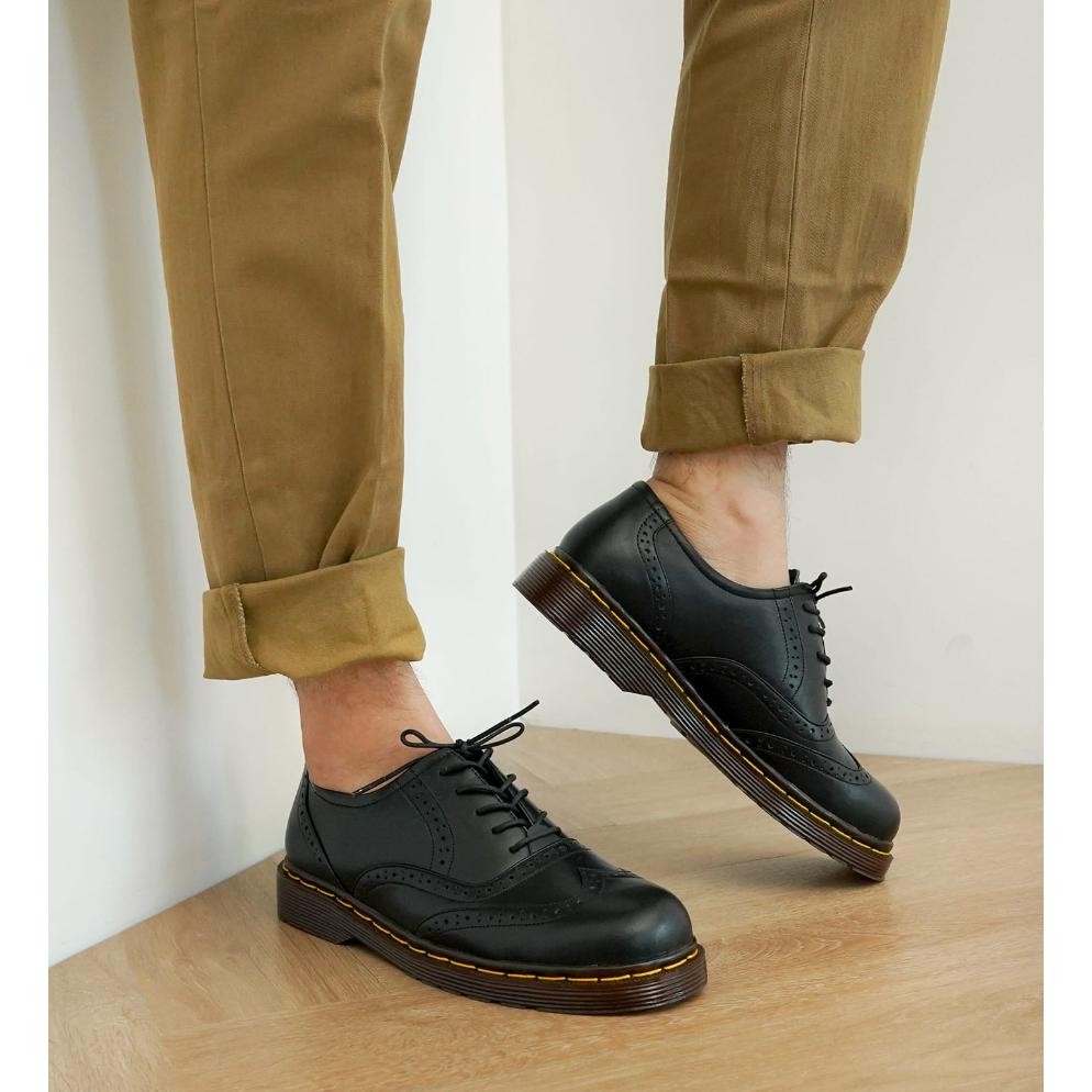 Sepatu Pantofel Pria Sepatu DocMart Wingtip Style Sepatu Kerja Pria Sepatu Kulit Ori Sepatu Kantor P