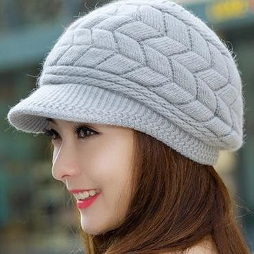 TOPI RAJUT KOREA TOPI HIJAB TOPI MUSIM DINGIN WANITA HC