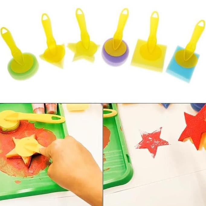 

Geometric Sponge Brushes Set (6pcs) AST