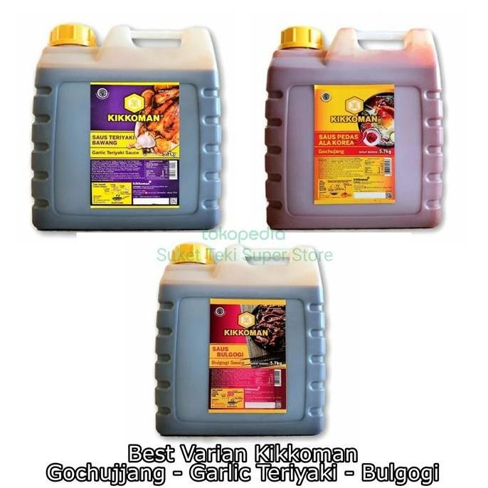 

Terlaris Kikkoman Garlic Teriyaki / Bulgogi / Gochujjang 5.7kg 5L Jerigen GOJEK SALE