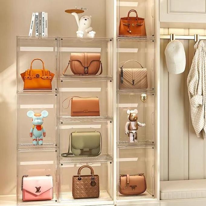 

Terlaris Display Box/Tas Transparant/Transparent Storage/Acrylic Akrilik/Tempat Tas Bag Box Penyimpanan Organizer Box Ukuran 36X22X27 Cm