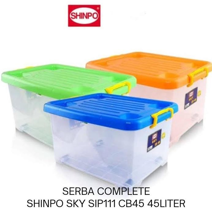

Terlaris Kontainer Container Box Kotak Penyimpanan Storage Shinpo Sky Sip111 Cb45 Sip 111 Cb 45 45Liter
