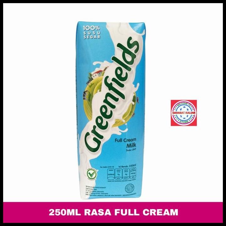 

Terlaris Susu Uht Greenfields Full Cream Milk 250Ml 1 Karton Isi 24 Pcs Good Quality