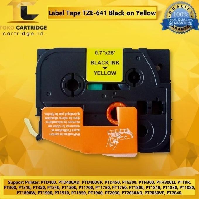 

Label Tape Tze 641 18Mm Yellow Pt1830 Pt1880 Pt1890W Pt1900 Pt1910 New Stok
