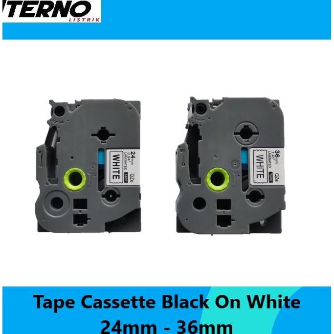 

Label Tape Cassette Compatible Tze-251 Brother 24Mm Black On White New Stok
