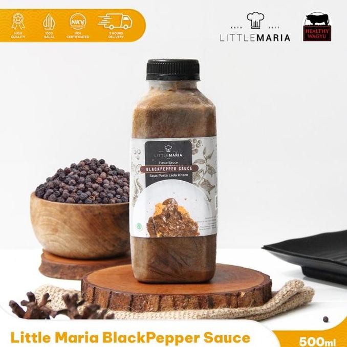 

Terlaris Saus Blackpepper Steak Lada Hitam Little Maria 500gr SALE