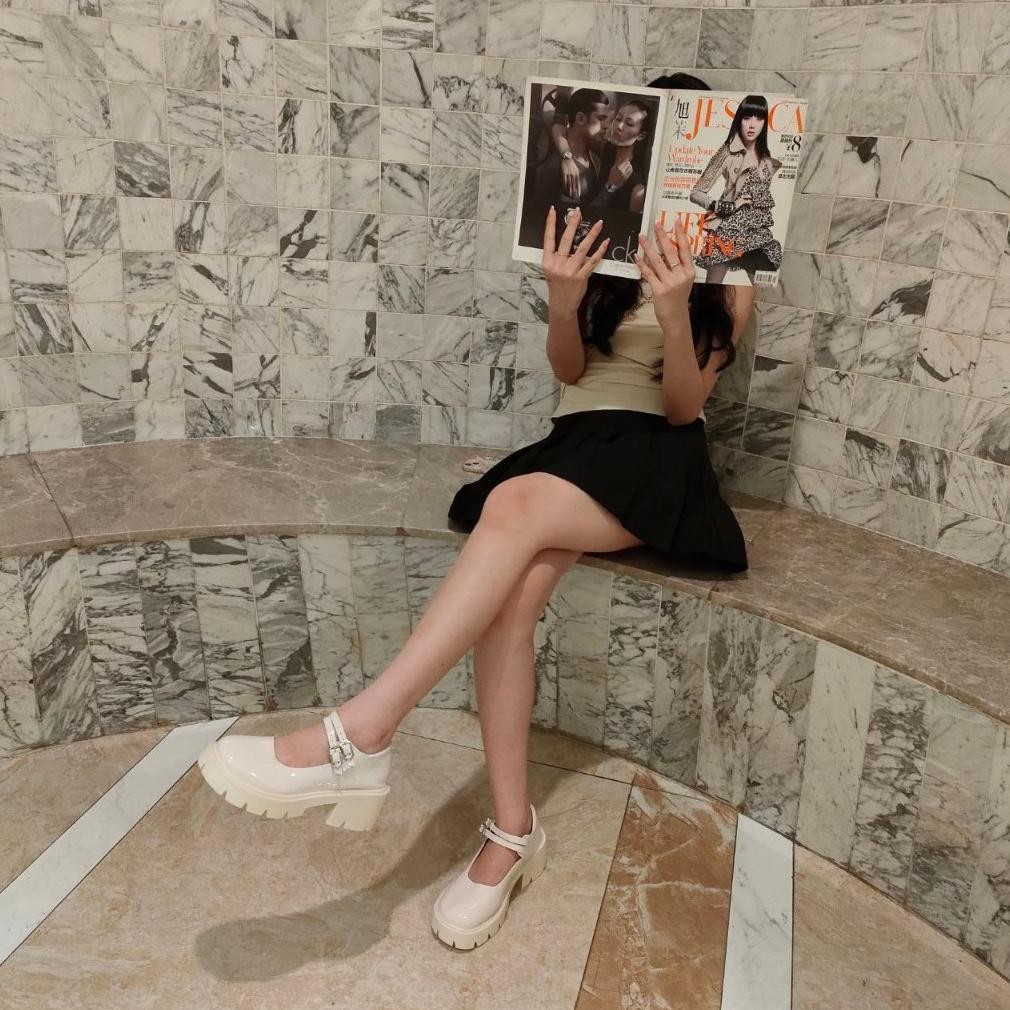 sd-5 fb-43 Simoncelli Sepatu Wanita Hak Chunky Heels 5 Cm | Sepatu Korea | Sepatu Wanita | Sepatu Ha