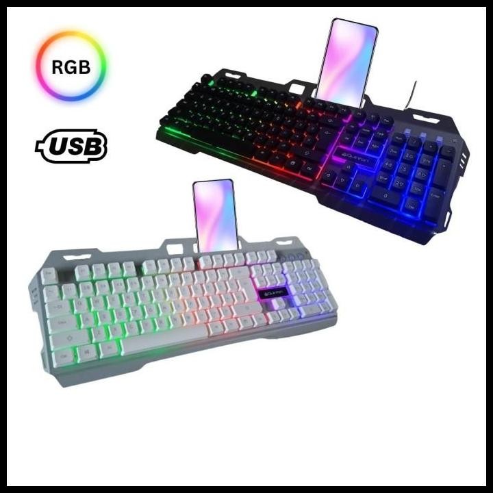 Quinton Keyboard Gaming  Kabel Usb Vr30 Cool Metal Wired Keyboard Feel Mechanical Gaming Usb 2.0 Lam