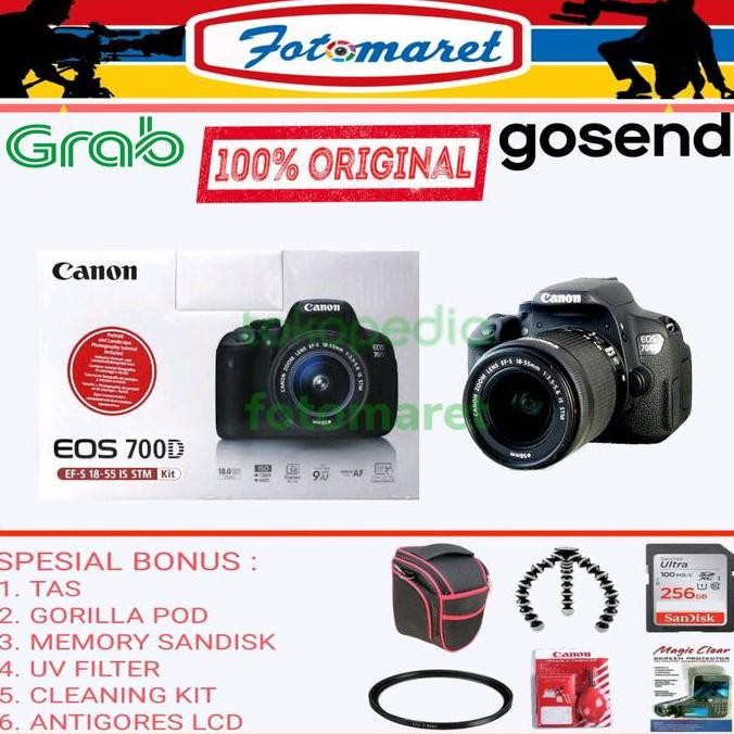 Tersedia CANON EOS 700D KIT 18-55MM IS STM / KAMERA CANON 700D 18-55MM IS STM