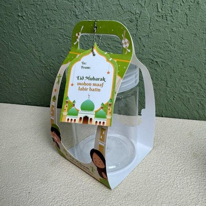 

1 Set 10Pcs Box Jinjing Toples Tabung Kue Kering Idul Fitri Free Hangtag Lebaran Dan Gantungan