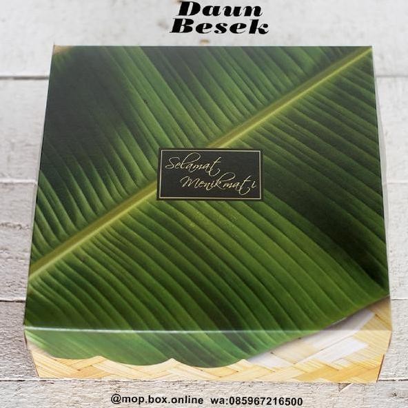 

Bt 50Pcs Dus Nasi R10K Daun Besek Kotak Nasi 20X20 Box Nasi
