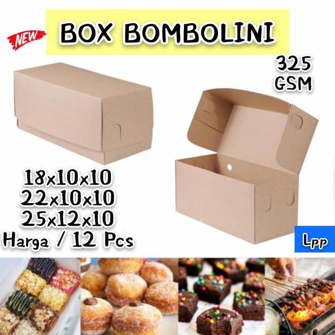 

Box Bomboloni, Roti Bakar, Bolu Gulung Dll Uk 18, 22 Dan 25.