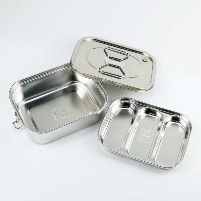 Kotak Makan Bekal Bento Lunch Box Lock N Lock Stainless Steel 304