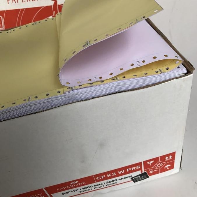 

TERMURAH - Continuous Form 3 PLY PRS kertas komputer Paperline K3 PRS