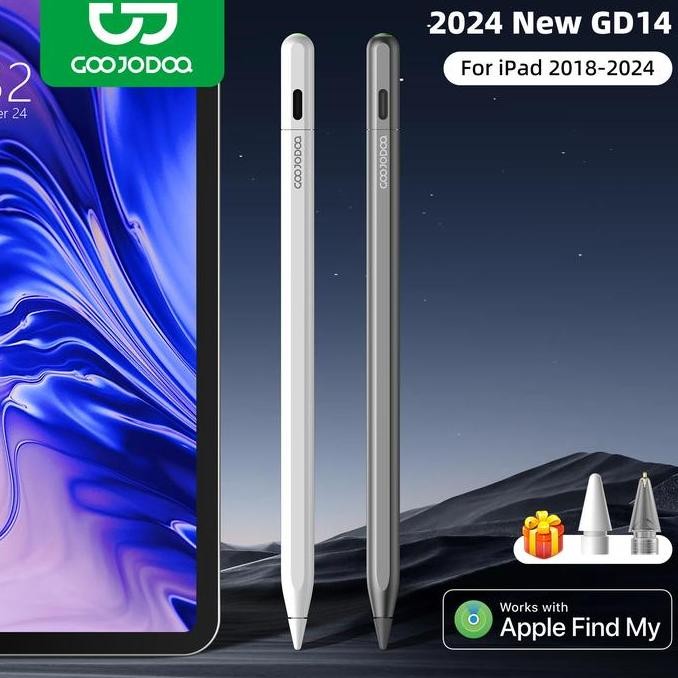 TERBARU - Goojodoq GD14 2024 New Stylus Pen Pencil with Ipad Find My Apps and Custom Shortcuts for I