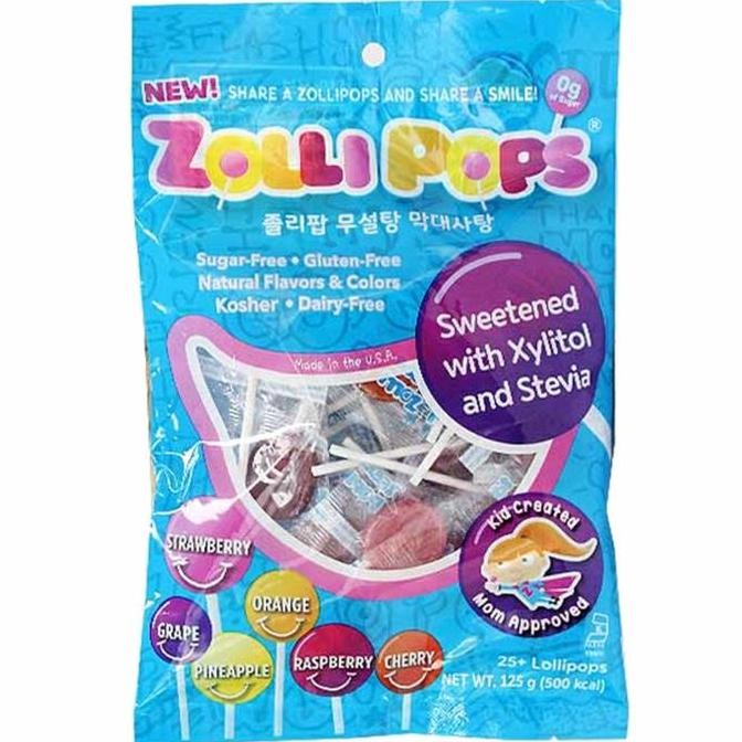 

Zolli Pops Sweetened Xylitol Stevia Sugar Free Lollipop Candy Korea