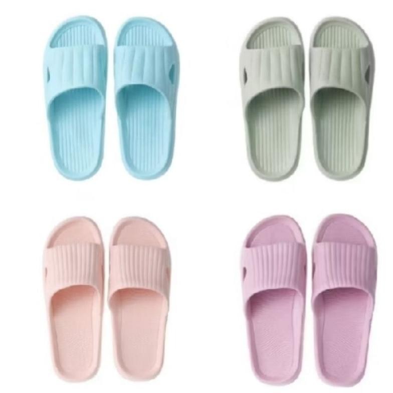 best seller Sandal Miniso/ Sandal Wanita Kekinian Unisex/ Sandal Wanita Slip On Karet readyy