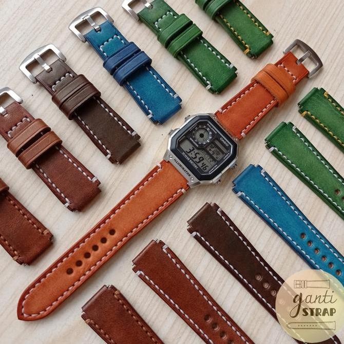 Sale Tali Jam Tangan Kulit Casio Ae-1200Wh Ae-1200Whd Handmade Strap Watch
