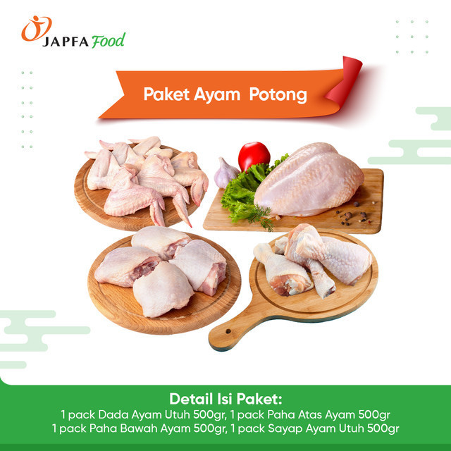

Paket Ayam Parting Lengkap - Paket Dada, Paha Atas, Paha Bawah, & Sayap Ayam