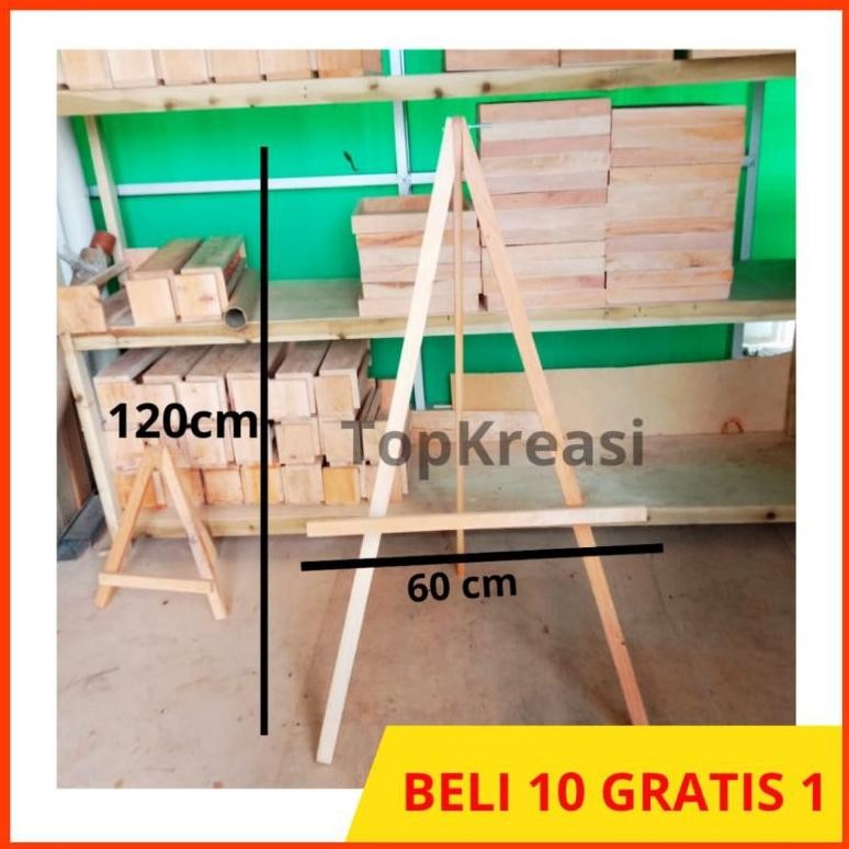 

Standing Poto Kayu Tripod Tinggi 120cm Stand Foto Weeding Wooden Easel Frame Lukis AST