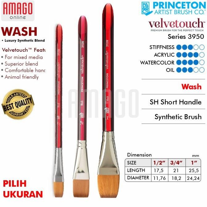 

Kuas Lukis PRINCETON - Velvetouch 3950 - Wash - Synthetic AST