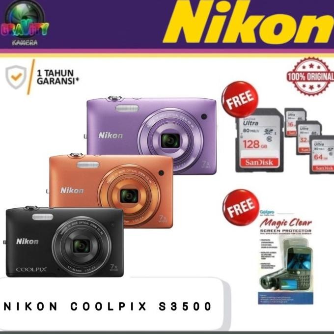 Tersedia KAMERA NIKON COOLPIX S3500 / NIKON COOLPIX S3500 / NIKON S3500