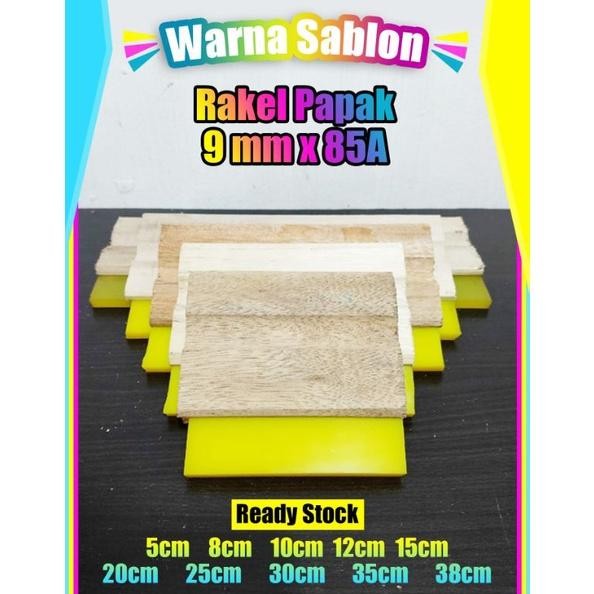 

Rakel plastisol kuning 9mm x85A 20cm 25cm 30cm 35cm 38cm + gagang kayu AST
