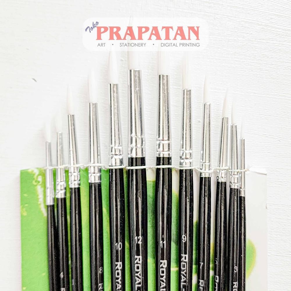 

Kuas Lukis Royal Art Set 12pcs U-70 | Paint Brush Set AST