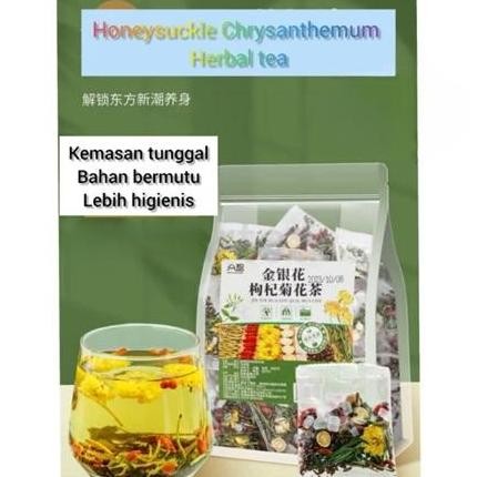 

Teh Herbal China Teh Tradisional Chrysanthemum Honeysuckle Bamboo Leaf Tea