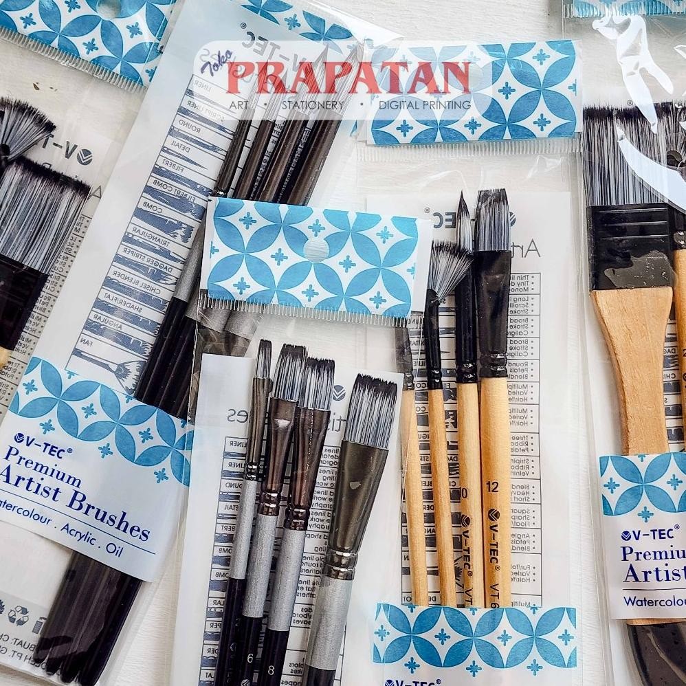 

Kuas Lukis Set V-TEC Premium Artist | Paint Brush Set AST