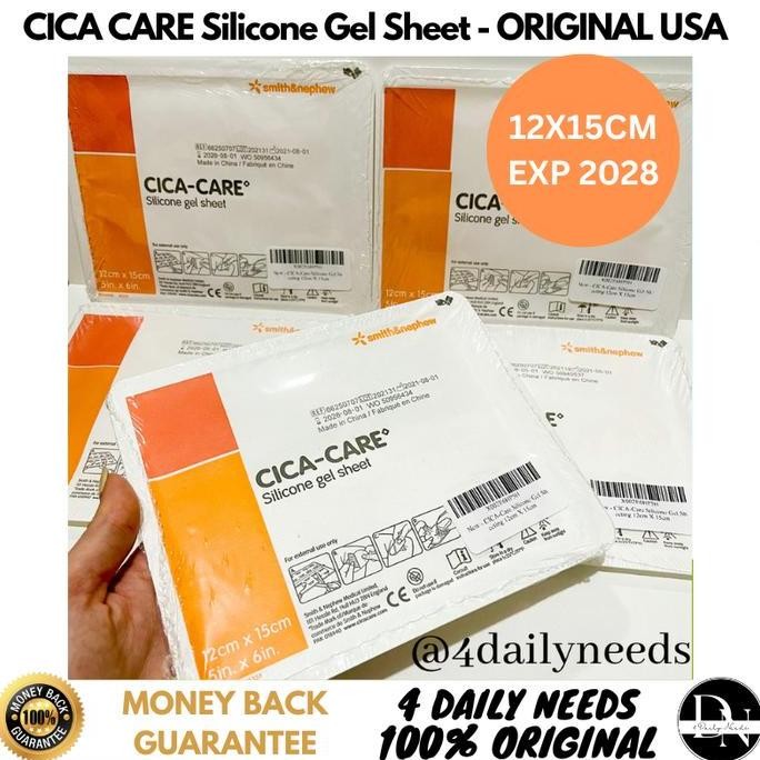 TERBARU - Cica Care silicon gel, menghilangkan bekas luka & keloid ORI USA - 12 x 15cm