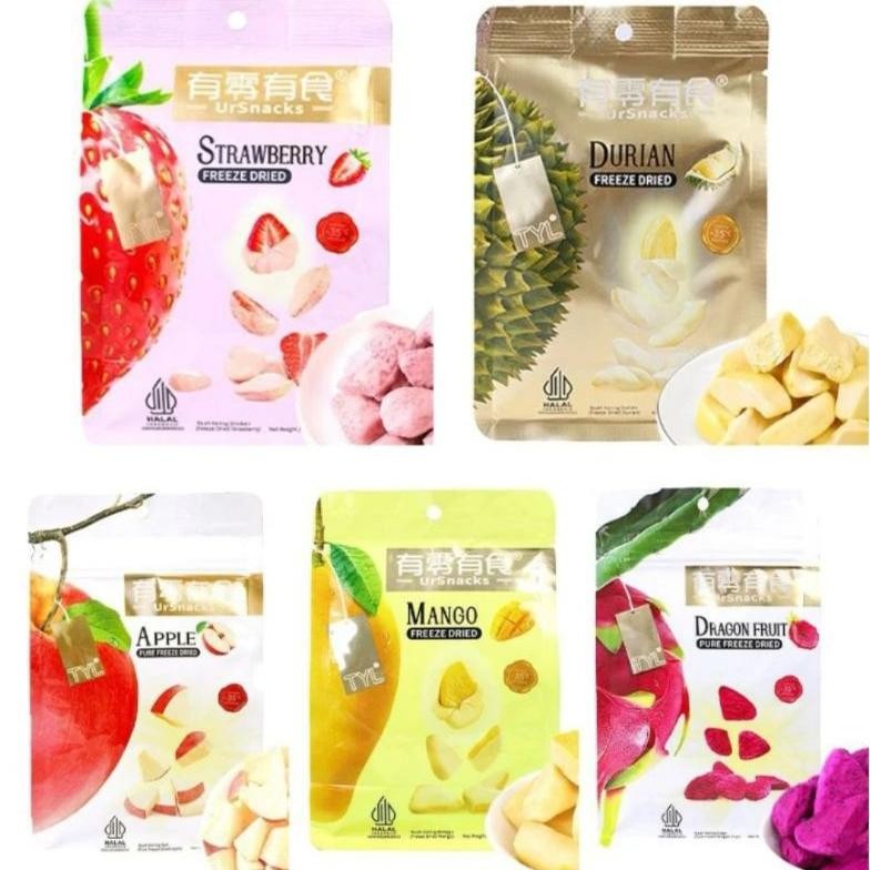 

(Halal) Tyl Ursnack Freeze Dried Fruit / Snack Durian Vacum / Strawberry Beku/SAYURAN CRISPY BUAH KERING CEMILAN SEHAT/Keripik Buah