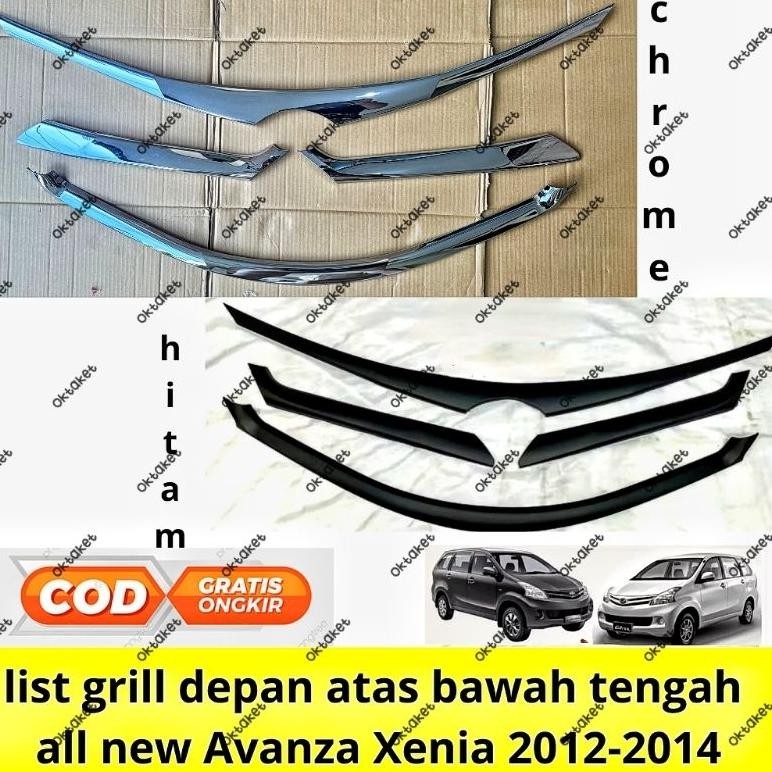 list grill depan tengah bawah all new Avanza Xenia 2012 2013 2014 chrome