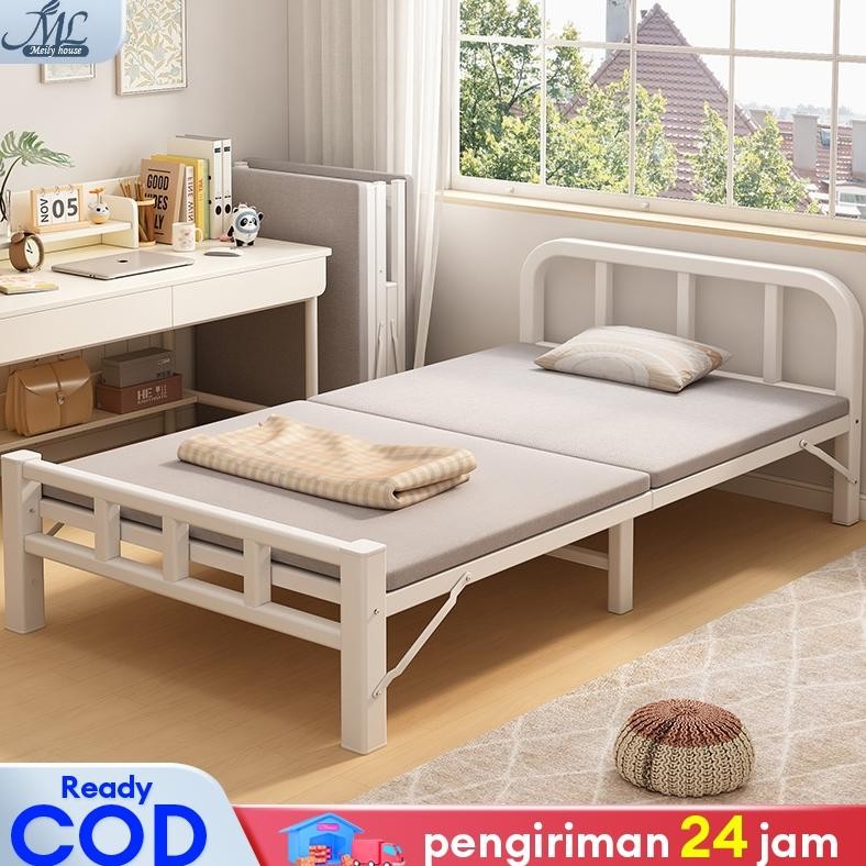 Ranjang Besi Lipat Ranjang Lipat Portable Tempat Tidur Lipat Dipan Tempat Tidur Dipan Lipat