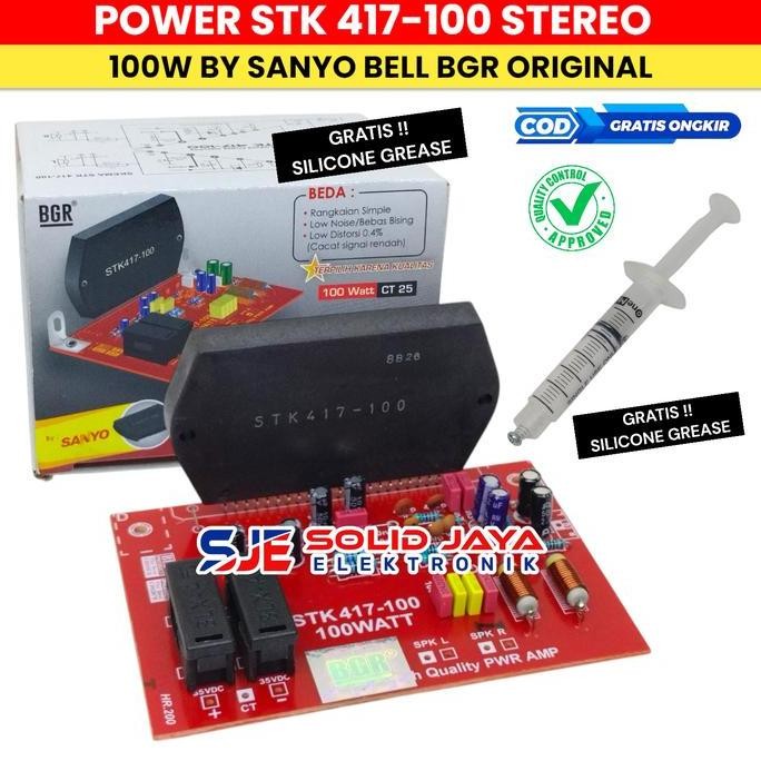 NEW KIT POWER STK 417-100 100W STEREO BY SANYO ORIGINAL TR TRANSISTOR POWER AMPLIFIER POWER STEREO A