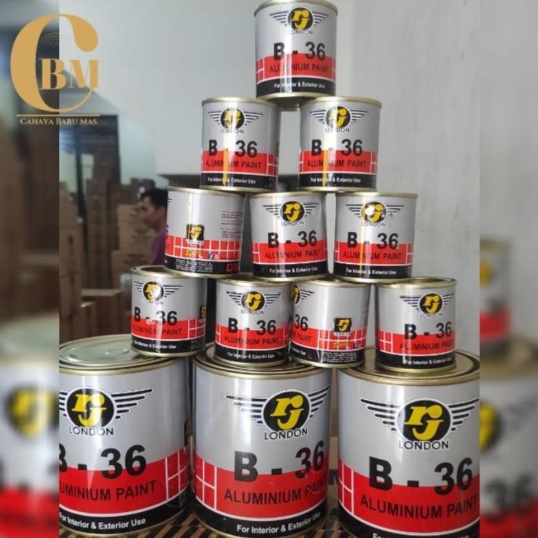 

Cat Alumunium B-36 800ML Cat Minyak Silver RJ LONDON AST