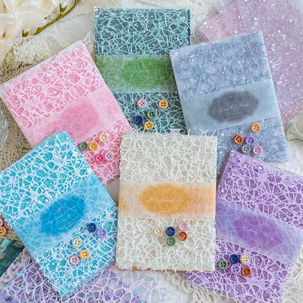 

15 Deco Paper Mixed Material paper romantic series light retro lace handbook European DIY decoration / Jurnal / Scrapbook / Bujo / BUllet Journal / DIY / PLanner / Retro Vintage AST