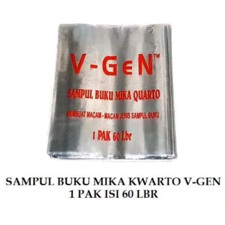 

Sampul Buku/Sampul Mika Plastik Quarto ( 1pak/60lbr ) AST