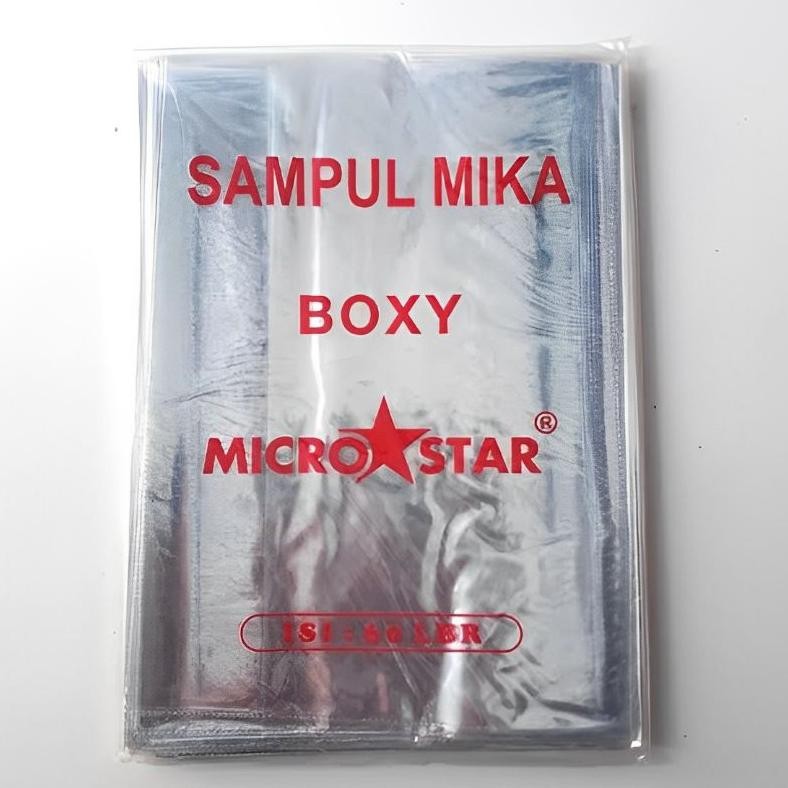 

SAMPUL MIKA BOXY MICROSTAR TEBAL 0.06 (1PAK/60LEMBAR) AST