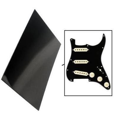 Bahan Material Pickguard Pelindung Body Gitar Black 3 Ply
