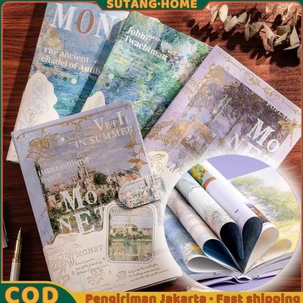 

SUTANGFull Color Buku Diary Nature Pemandangan Korea Vintage Lucu Notebook Buku Catatan Untuk Penutup Magnet Buku Catatan Lukisan Cat Minyak Sastra AST