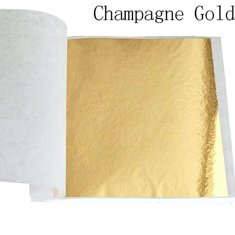 

100 Lembar Gold Leaf / Kertas Foil Emas Prada Gilding DIY 9cm AST