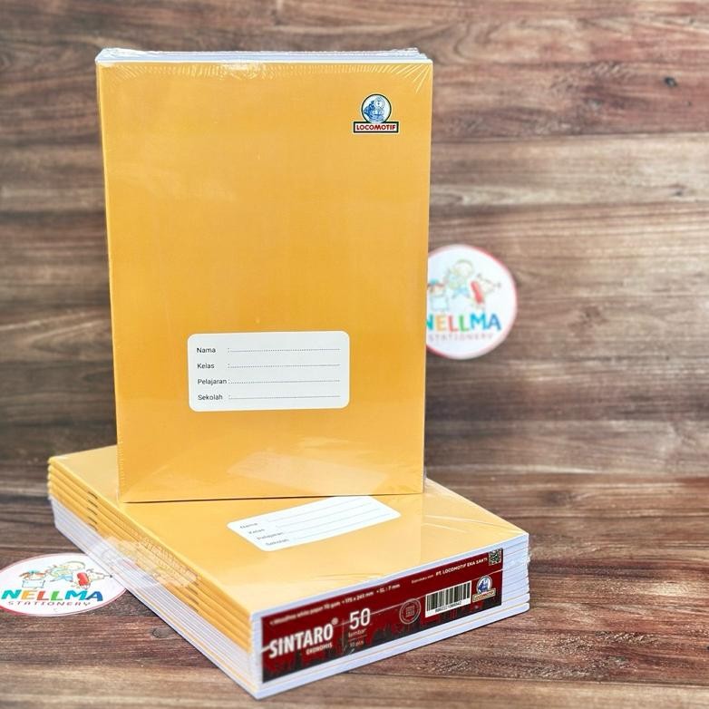 

Buku Tulis SINTARO 50 Lembar Caver sampul Coklat isi 10 Buku Tulis Boxy Besar AST